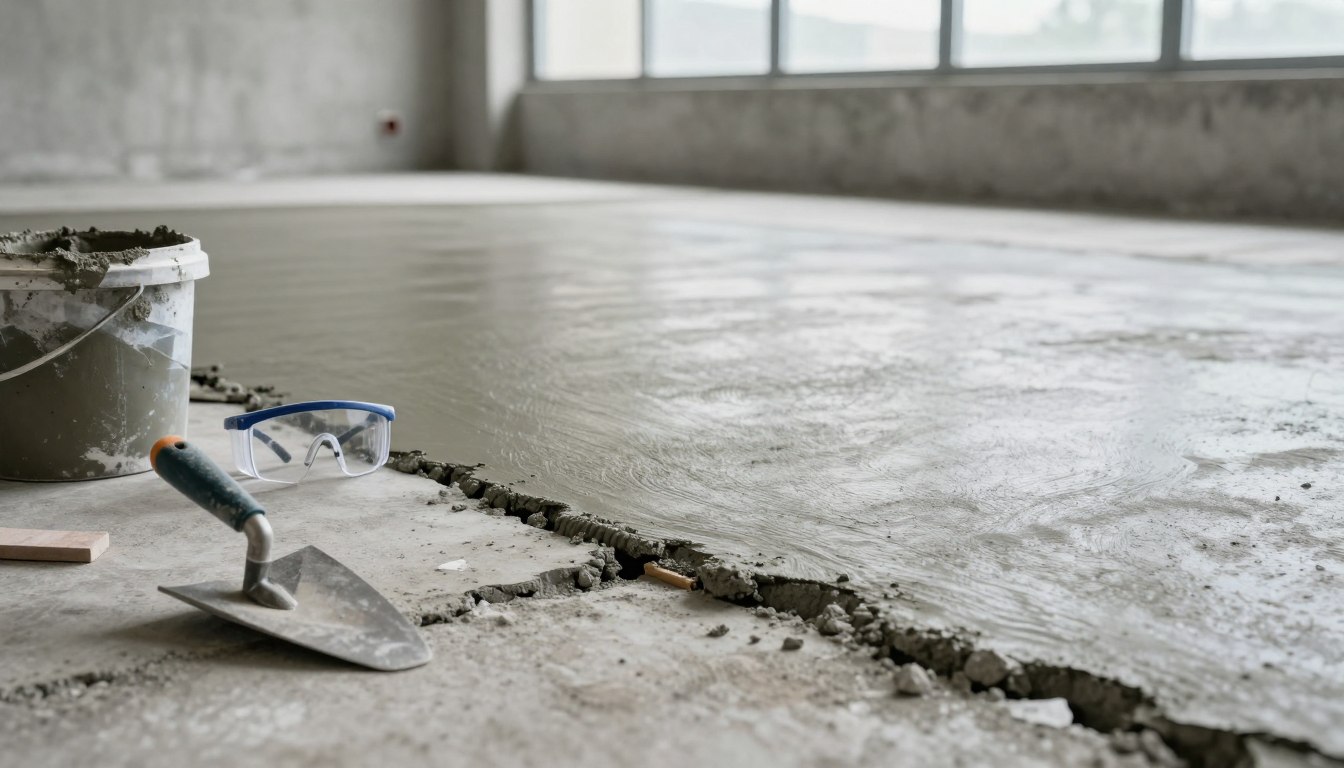 Czym uzupełnić ubytki w posadzce betonowej