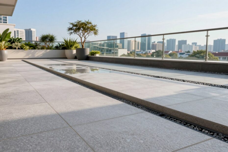 Czym wykonać spadek na tarasie