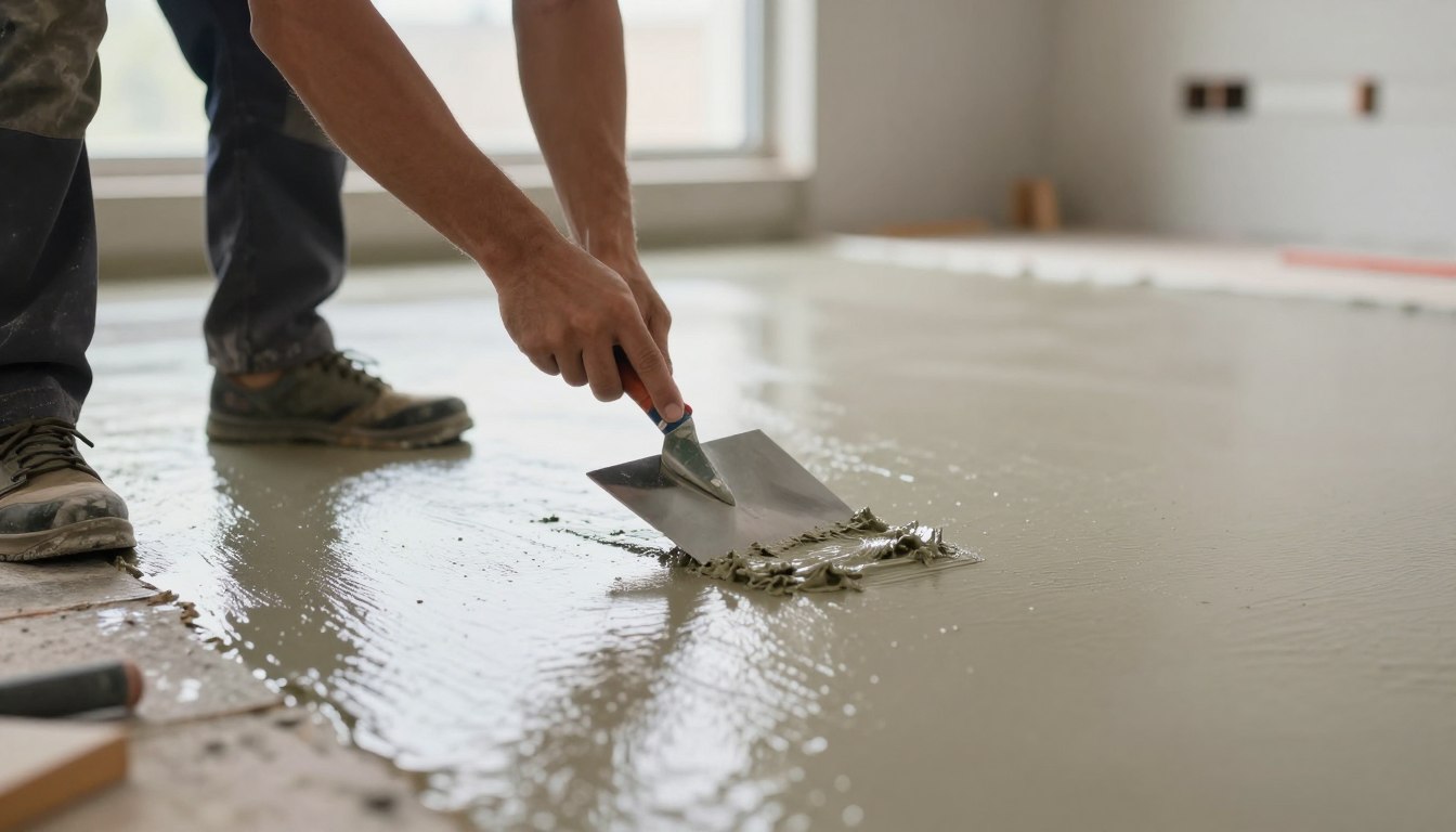 Druga warstwa wylewki samopoziomującej