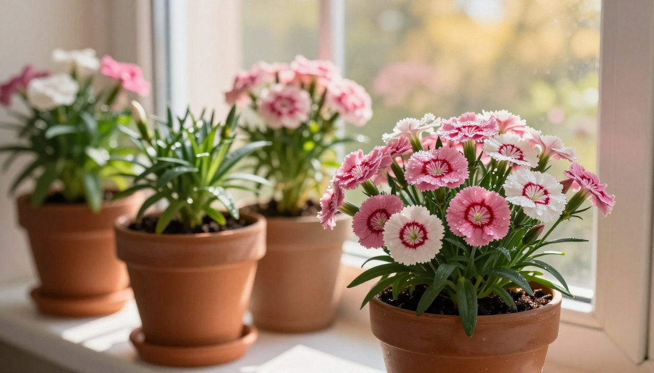 Jak przezimować goździki w doniczce