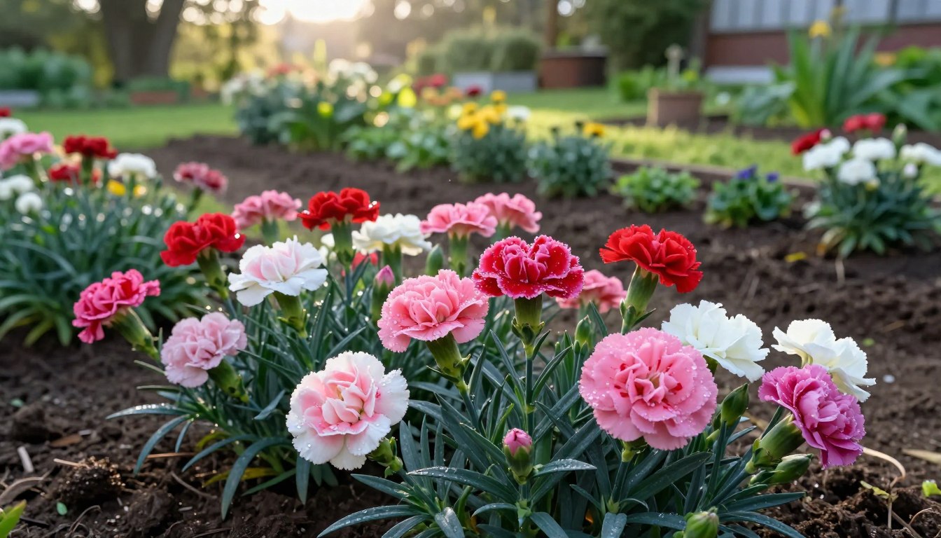 Jak rosną goździki