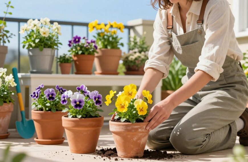Jak sadzić bratki w doniczkach